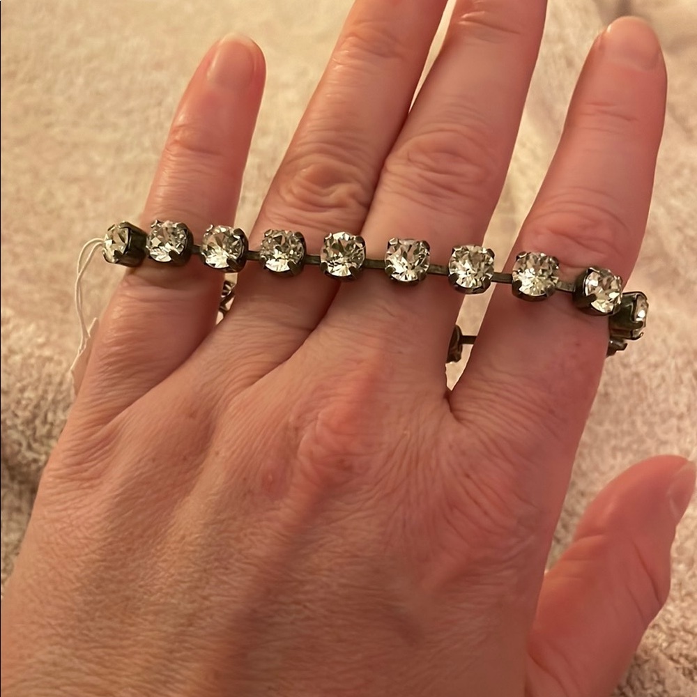 Elegant Silver Crystal Bracelet